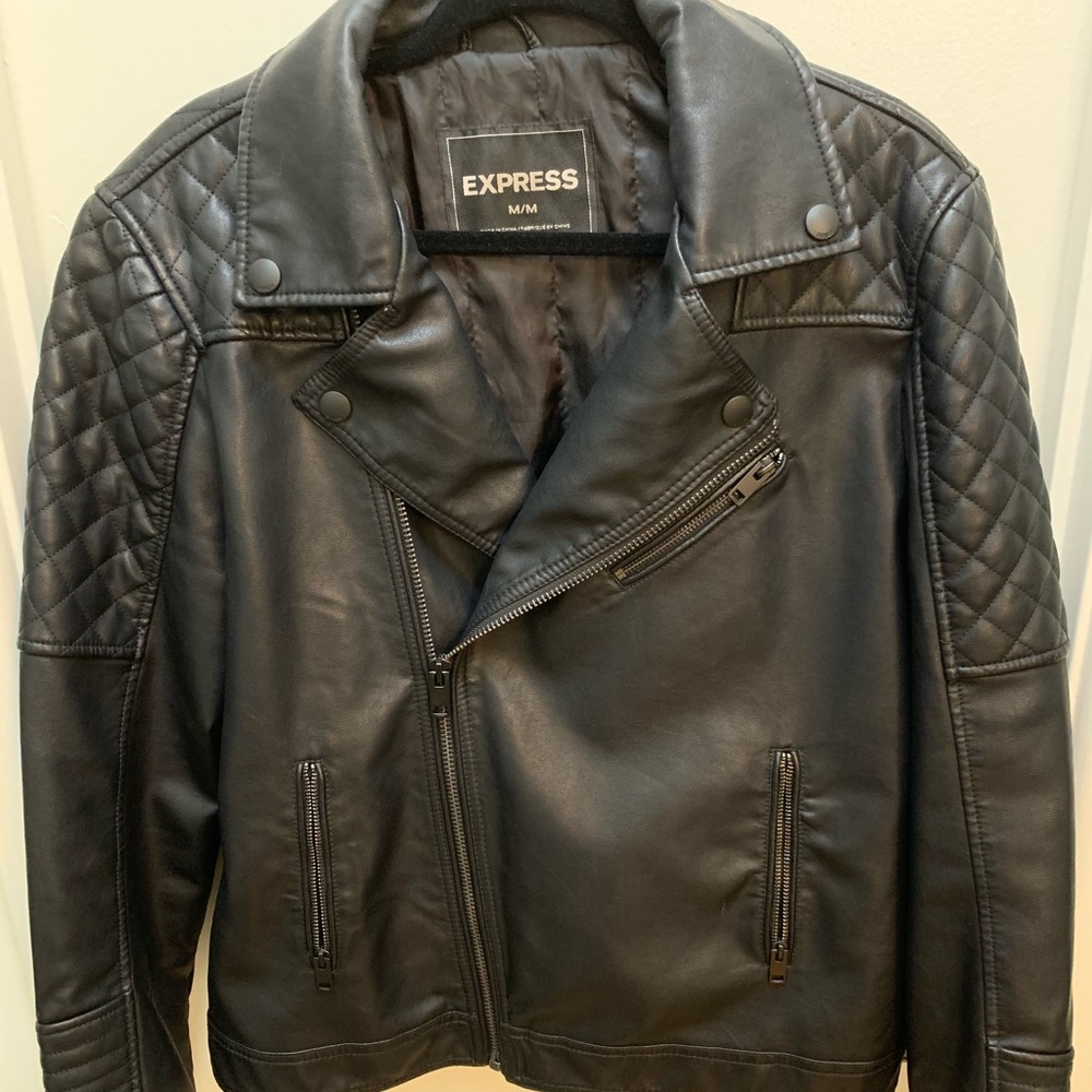 EXPRESS LEATHER BIKER JACKET